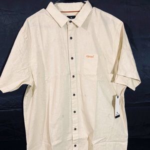 Men’s Ripcurl Cream Linen Button-Up